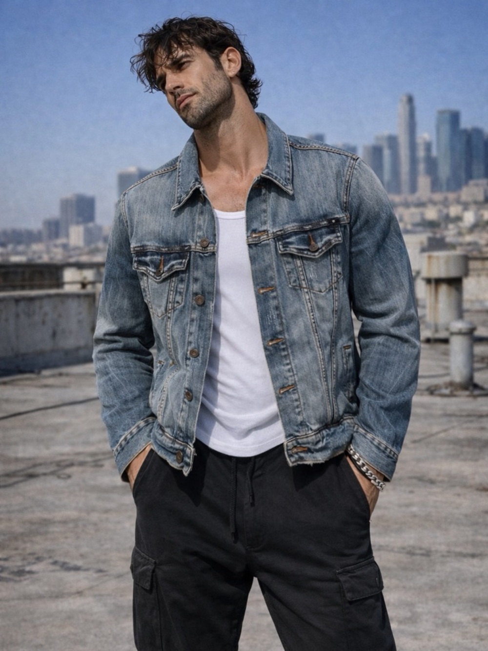 EUC $119 Lucky Brand Classic Denim Jacket - Size M